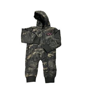 NEW Military Woobie Brothers Infant Camo Hooded Quilted Snowsuit Size 6-9M/Med